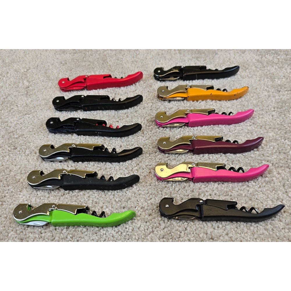 Lot of 11 Waiters Corkscrews Pulltaps Truetap Wine Bottle Openers Mixed Colors